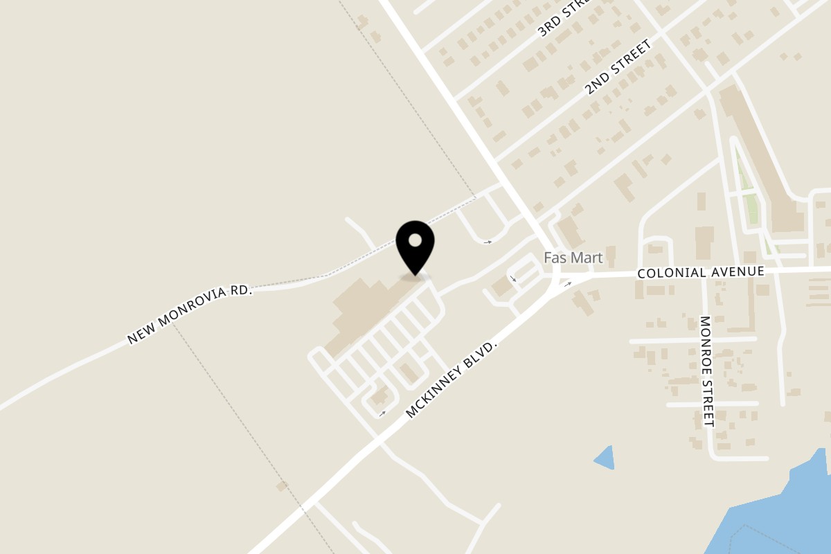 Map showing the location of El Toro Authentic Mexican on 700 McKinney Blvd #100 in Colonial Beach